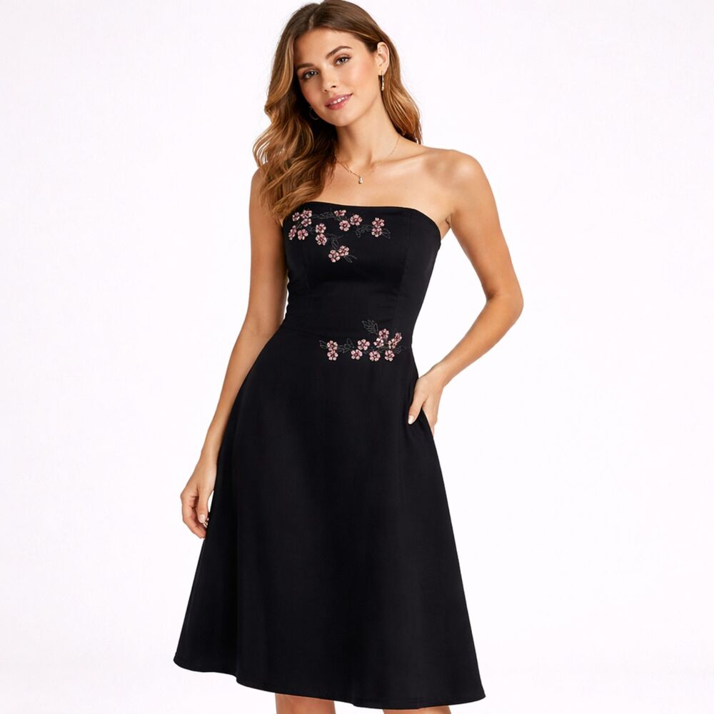 Scott McClintock Strapless Formal Dress Black 6